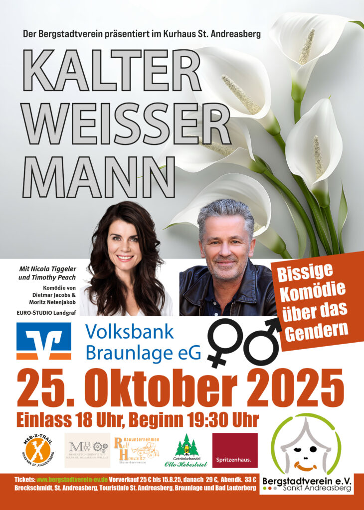 Plakat zum Theaterstück "Kalter Weisser Mann"